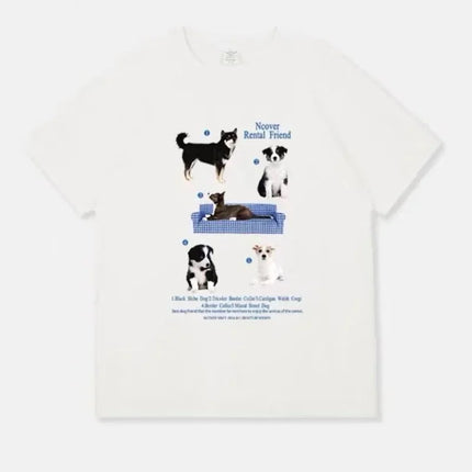 1102Dog Kawaii Graphic Shirt Ulzzang Fashion Unisex Harajuku Streetwear Grunge Y2k Aesthetic Oversized Women's T-shirts