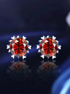 GRA 925 Sterling Silver D VVS1 Moissanite Earrings Diamond Tester Positive Snow Stud Zircon Women Sparkling Wedding Jewelry