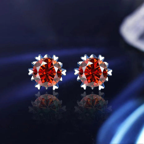 GRA 925 Sterling Silver D VVS1 Moissanite Earrings Diamond Tester Positive Snow Stud Zircon Women Sparkling Wedding Jewelry PlatiNum