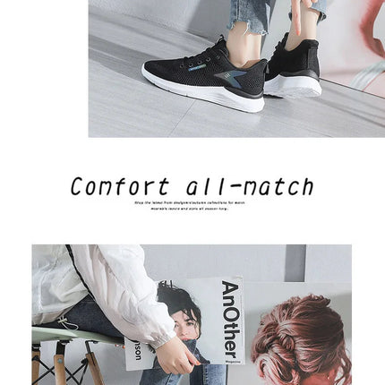 2025New Women's Trendy Sports Shoes Fashion Mesh Casual Shoes Lightweight Breathable Running Shoes PlatiNum