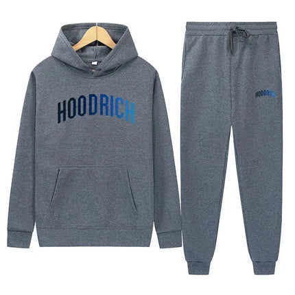 2025 Autumn/Winter Men's and Women's Letter-Printed Sporty Sweatshirt Set - Classic, Retro, Comfortable and Versatile PlatiNum