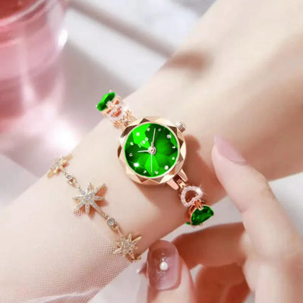 UTHAI L92 Orologio da donna di marca, orologio al quarzo da donna impermeabile con diamanti intarsiati in cristallo, di lusso, alla moda e di alta qualità. platinumshop