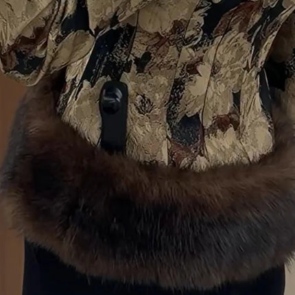 Brown Faux Fur Collar Wool Blend Belted Coats Elegant Wrap V Neck Long Sleeve Lace Up Jackets 2026 Lady Winter Autumn Outwear