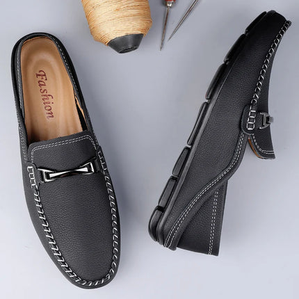 Mocassini in vera pelle Moda uomo Design Mocassino Slip on Soft Flats All-match Scarpe casual Calzature da barca fatte a mano per uomo adulto