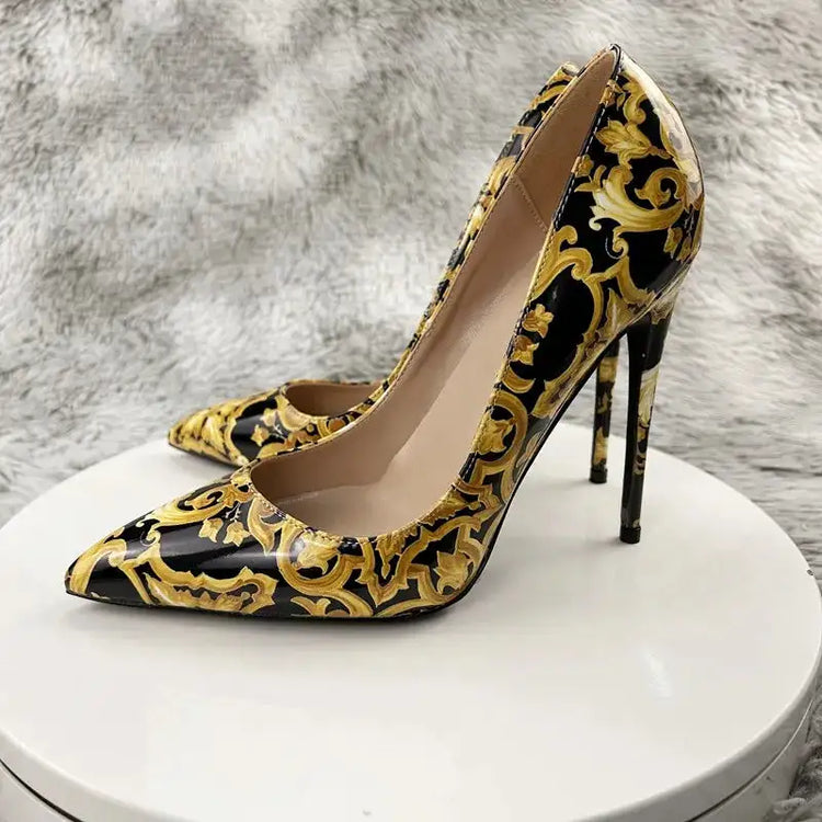 NoEnName_Null Nero Graffiti Colorato Décolleté da donna Donne sexy Tacchi alti Festa di nozze Scarpe da donna Tacchi a spillo Accetta personalizzato platinumshop