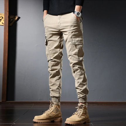 Street Fashion Men Jeans Black Green Loose Fit Big Pocket Casual Cargo Pants Hombre Zipper Designer Hip Hop Joggers Men Overalls