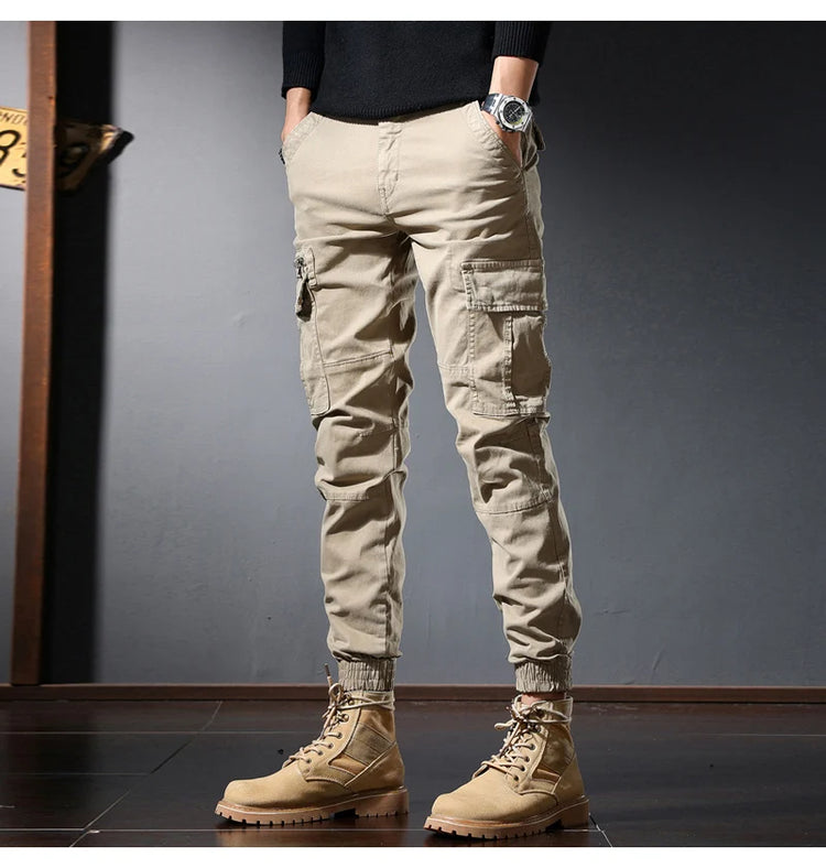 Street Fashion Men Jeans Black Green Loose Fit Big Pocket Casual Cargo Pants Hombre Zipper Designer Hip Hop Joggers Men Overalls