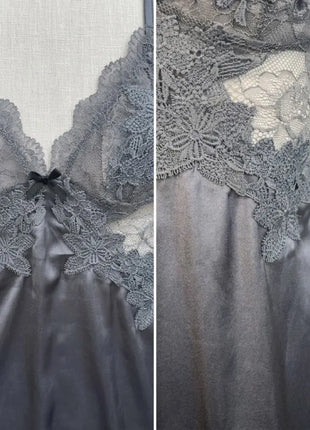 Camicia da Notte in Raso da Donna con Imbottitura Integrata e Laccio in Vita, Design con Scollo Aperto, Abbigliamento da Casa Monopezzo