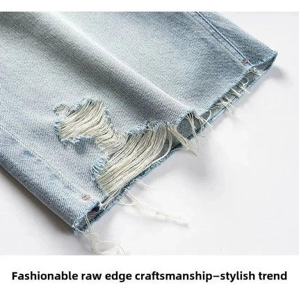 Blue Denim Shorts For Women High-Waisted Loose-Fit Slimming Casual Straight-Leg Mid-Length Summer New Arrival 2024 PlatiNum