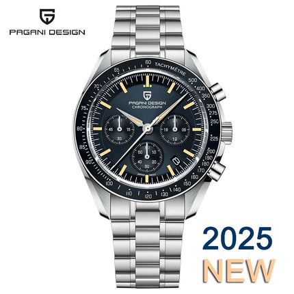 Orologio da Polso PAGANI DESIGN di Lusso Blu alla Moda per Uomo, Cronografo Sportivo con Vetro Zaffiro AR e Quadrante Luminoso, Modello 2026