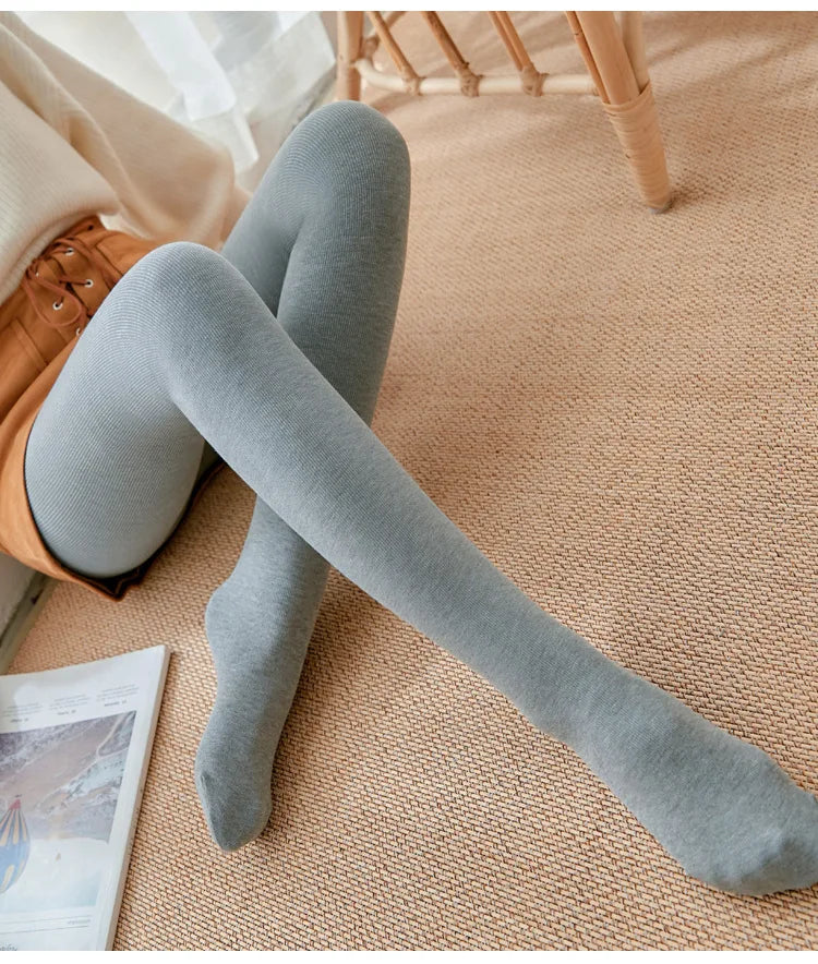 Women's Fall Winter Ribbed Vertical Stripe Thermal Leggings Fleece Thickened  Street Ready Seamless High Waist Thermal Pants PlatiNum