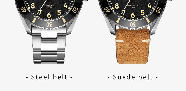 ADDIESDIVE Luxury Men's Watch MY-H9 Sapphire Crystal Ceramic Bezel 200m Waterproof Retro Luminous Diving Mechanical Wristwatch