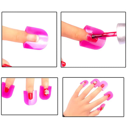 26Pcs Shape Nail Polish Protector Nail Painting Cuticle Protector Tape Applying Clean Nail Polish Suitable for Home Use Bagged