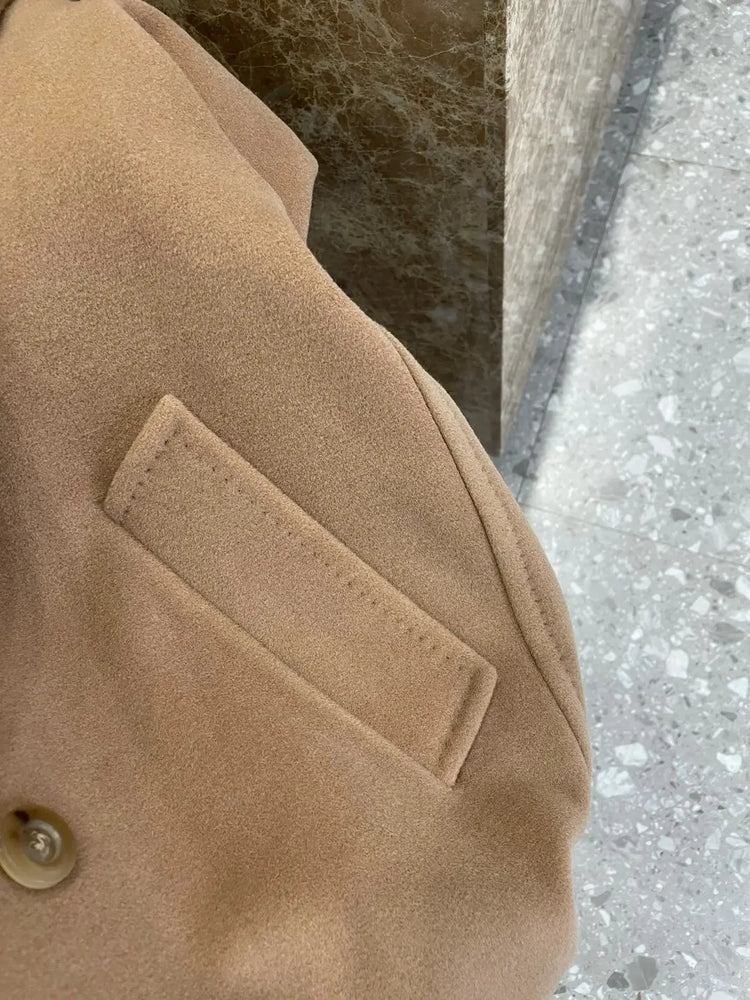 DUTRIEUX Women's Coat Double-sided 10% Cashmere 90% Wool Women's Long Coat Jacket, 2025 Winter New Long Cashmere Coat Women