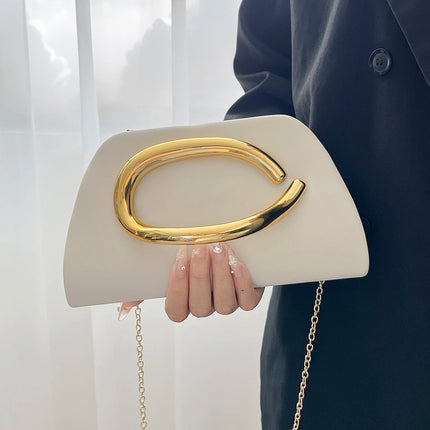 Gold Magnetic Closure Women Evening Bags Luxury Designer Handbag And Purse Party Banquet Chain Crossbody Bag Fashion ShoulderBag PlatiNum