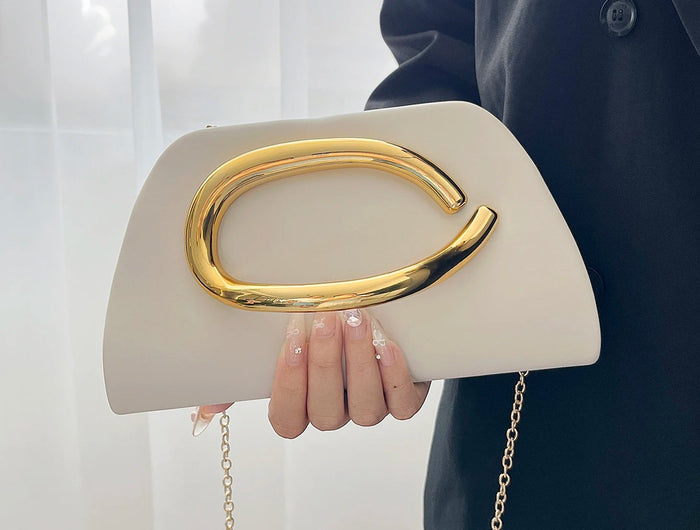 Gold Magnetic Closure Women Evening Bags Luxury Designer Handbag And Purse Party Banquet Chain Crossbody Bag Fashion ShoulderBag PlatiNum