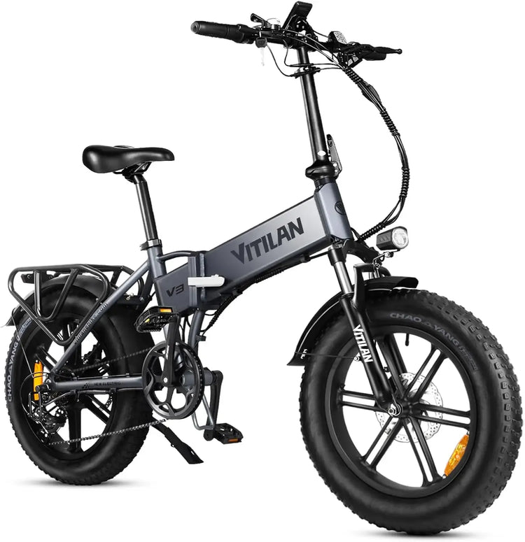 Bicicletta Elettrica Vitilan V3 con Motore da 750W, Ebike 48V13AH, Pneumatici Fat da 20*4 Pollici per Città e Montagna