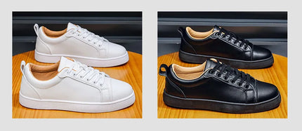 Men's High-End Casual Red Sole Board Oes Waterproof Sports Commuter Busin White Oes Simple Design Versatile Briti Sle