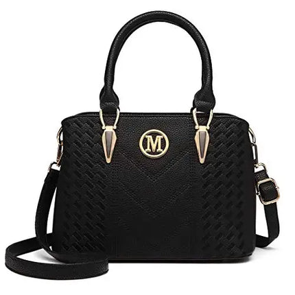 Borsa da donna Miss Lulu, borsa con manico medio modello litchi, borsa a tracolla elegante in maglia di alta qualità