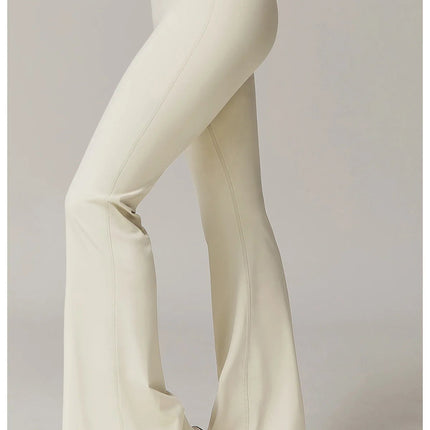 High Waist Wide Leg Pants Leggings Women Tights Fitness Bell-bottoms Yoga Elastic Leggings Push Up Gym Workout Flared Pants PlatiNum