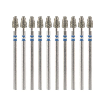 10Pcs Diamond Milling Cutter For Manicure Electric Nail Drill Bits Accessory Pedicure Machine Nail File Gel Remover Tool