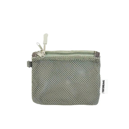 Travel Makeup Storage Bags New Mesh Coin Purse Simple Portable Mini Bag Multi-purpose Square Bag Double-layer Zipper Card Holder PlatiNum