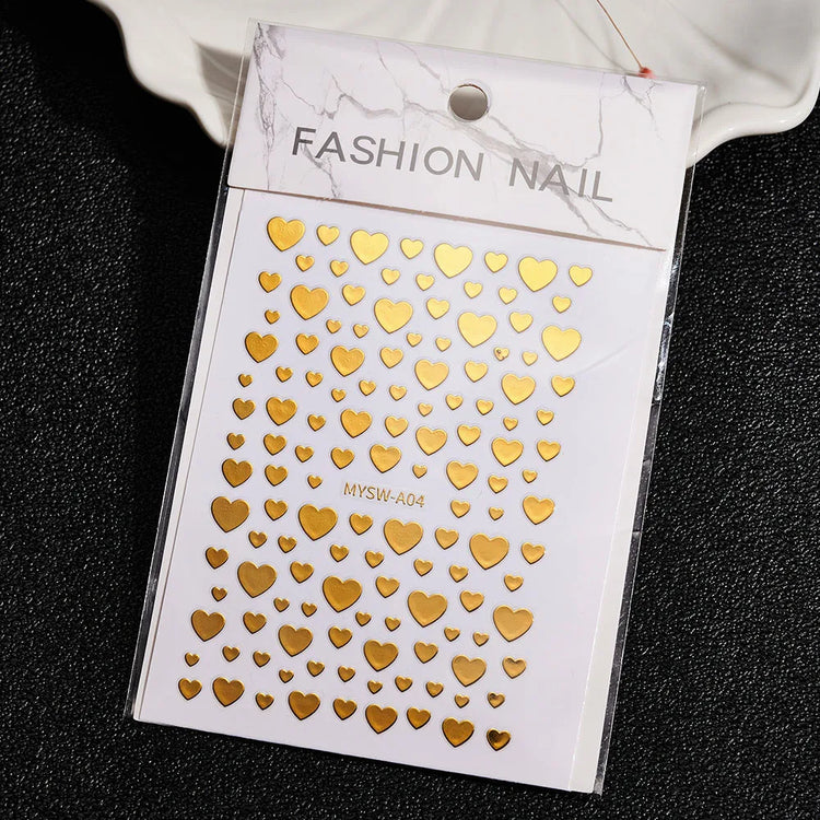 1PC 26-English Alphabet Number 3D Self-adhesive Nail Art Decal Sticker Word Small Letter Nail Decals Sticker Manicure Decoration