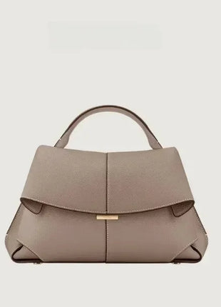 Borsa da donna di lusso in vera pelle, borsa da pendolare pratica di alta gamma, design elegante con pieghe, borsa quotidiana di grande capacità