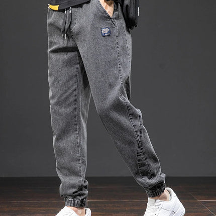 Spring Summer Black Blue Cargo Jeans Men Streetwear Denim Jogger Pants Men Baggy Harem Jean Trousers Plus Size PlatiNum