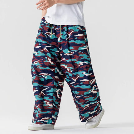 Pantaloni cargo mimetici uomo pantaloni Harem casual Harajuku larghi uomo sport all'aria aperta pantaloni a gamba larga uomo streetwear oversize High Street