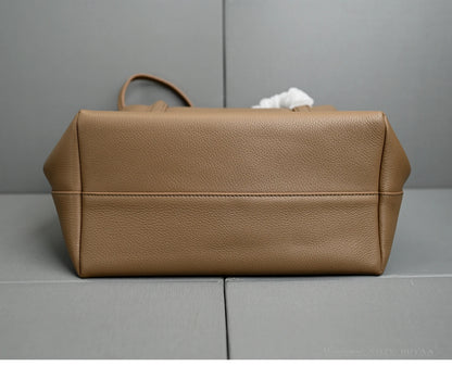 XHTY Genuine Leather Shoulder Bag Underarm Bag Women Soft Large Capacity Bowling Bag Simple Fashion Top Layer Cowhide New Model