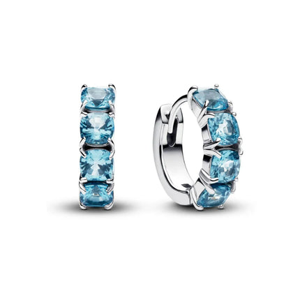2025 Orecchini a cerchio in cristallo per le donne Orecchini gioielli Farfalla rosa Bule Moon Star Orecchini originali in argento sterling 925 platinumshop
