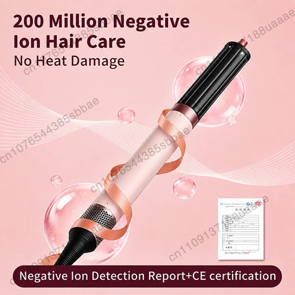 6-in-1 multifunction hair dryer, 110,000 RPM high-speed hair care ionic hair dryer quick drying, automatic curling styling tool