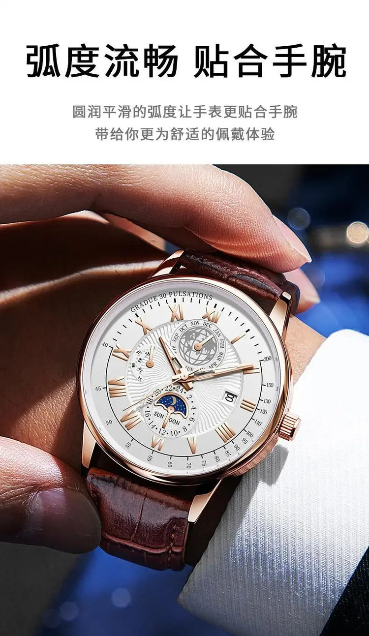 2024 Orologio da uomo alla moda Orologio da polso da uomo sportivo di lusso alla moda Orologio da uomo al quarzo con data in pelle luminosa impermeabile Orologio da uomo platinumshop
