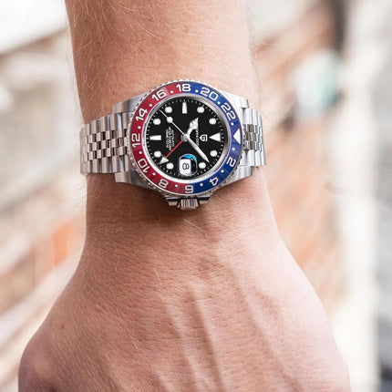 PAGANI DESIGN Pepsi GMT Orologio automatico da uomo 100M impermeabile quadrante nero luminoso cinturino Jubilee in acciaio inossidabile orologi da polso meccanici sportivi di lusso per uomo PD-1662 Relojes Hombres+Confezione