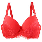 2024 New Sexy Lace Bow Bras For Women Push Up 34/75 36/80 38/85 40/90 42/95 44/100 BCDE Cup Undrwear Plus Size Linger