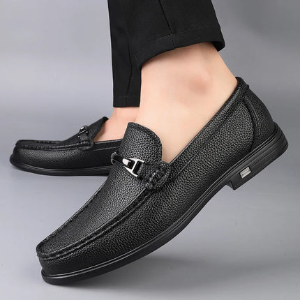 Mocassini in Vera Pelle per Uomo, Scarpe Casual Classiche per Lavoro e Pendolarismo, Slip-on Comodi per Passeggiate