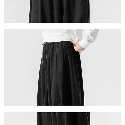 Pantaloni casual da uomo autunno stili giapponesi pantaloni lanterna da uomo caldi vintage larghi pantaloni da uomo oversize moda streetwear