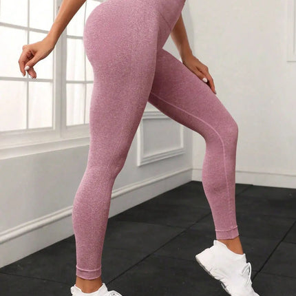 Seamless letter peach yoga pants, hip lifting yoga clothes, tight fitting high waisted sports and fitness pants for women PlatiNum
