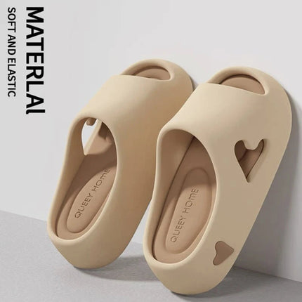 2025 Pantofole da donna alla moda Sandali Scivoli da spiaggia Scarpe da doccia spesse antiscivolo in tinta unita per la casa estiva all'esterno - platinumshop