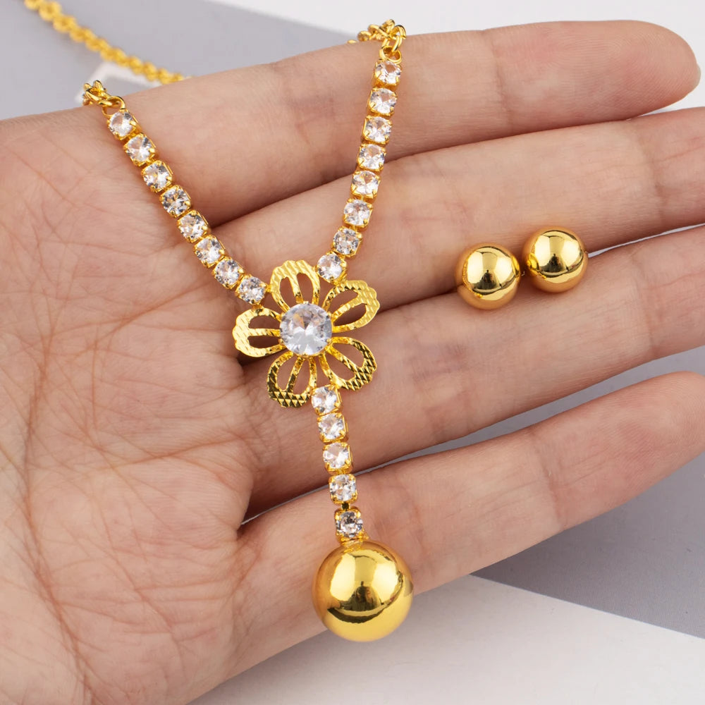 Collana con ciondolo zircone alla moda per donna Collana girocollo a catena Festa femminile Gioielli lucidi Regalo per matrimonio San Valentino