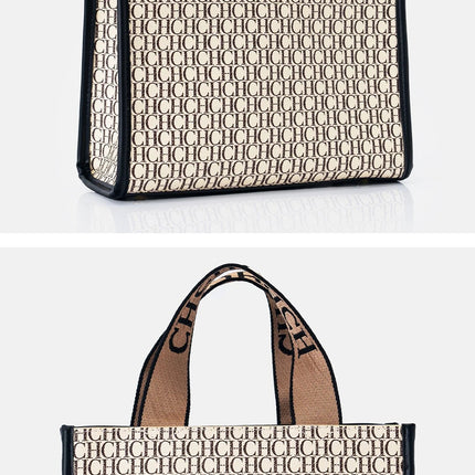 CHCH Fashion Monogram Print High Quality Metal Logo Casual Light Luxury Brand Designer 2025 New Women's Handbag bolsos mujer PlatiNum