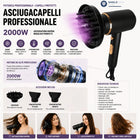 2000W Professional Hair Dryer with Negative Ion Technology, Cool Shot Function, Diffuser Attachment, Fast Drying Blow Dryer for Home Salon Styling