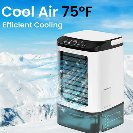 HOMEFISH Umidificatore da Tavolo Silenzioso per Uso Domestico, Ventilatore Portatile USB con Nebulizzatore e Funzione di Raffreddamento