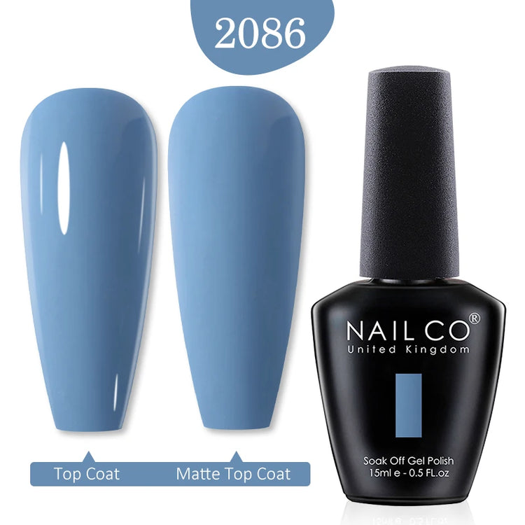 NAILCO 15ml Green Blue Series UV Nail Gel Polish Blue Colors UV&LED Gel Varnish Red Soak Off Semi Permanent LED Nail Gel Varnish