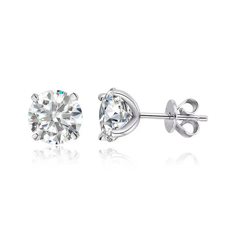 Smyoue 0.2-3CT Orecchini a bottone in moissanite color oro rosa per le donne Orecchini con diamanti classici scintillanti da laboratorio per matrimoni Argento puro 925 platinumshop