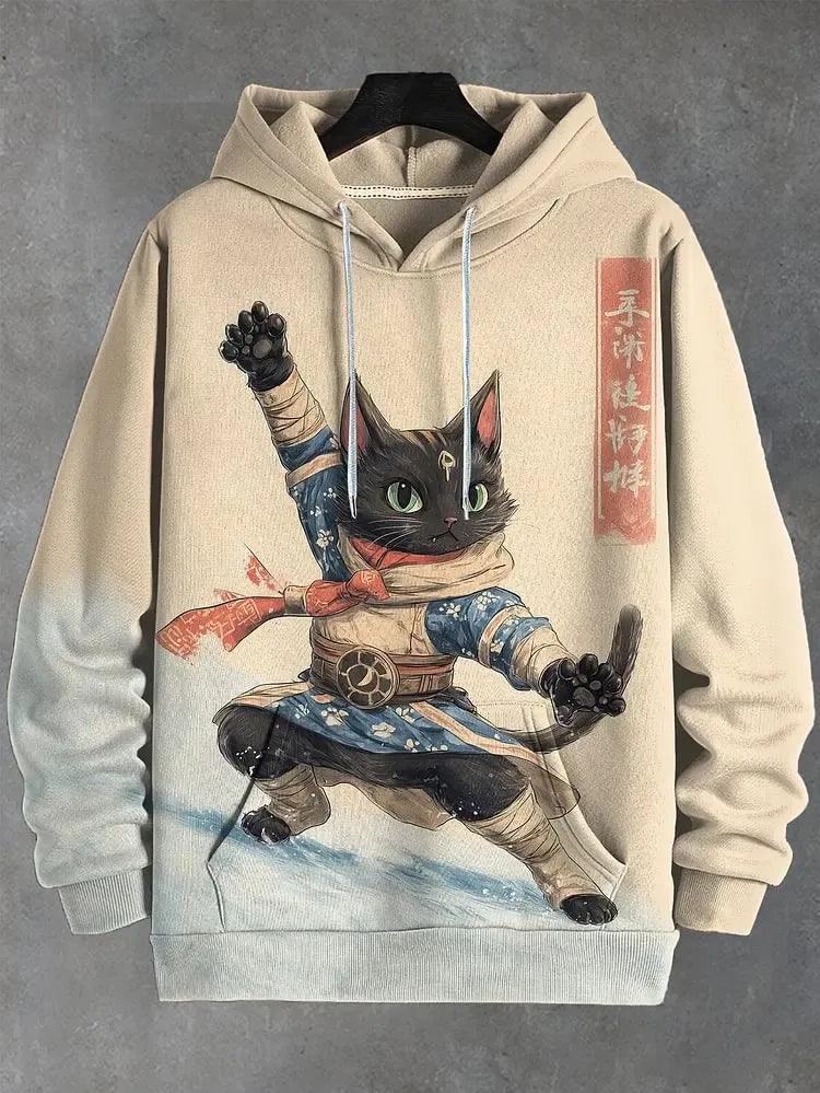 Cartoon Graffiti Cat Pattren Unisex Hoodies Sweatshirt 3D Print Men/Women Tracksuit Coat Harajuku Hoodie Pullover Men's Clothing