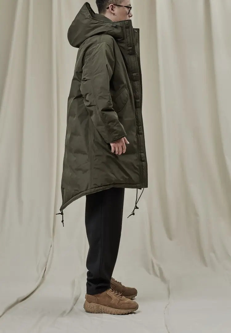 Piumino impermeabile optoelettronico con colla a stampa completa extra lunga Nanamica LongDown