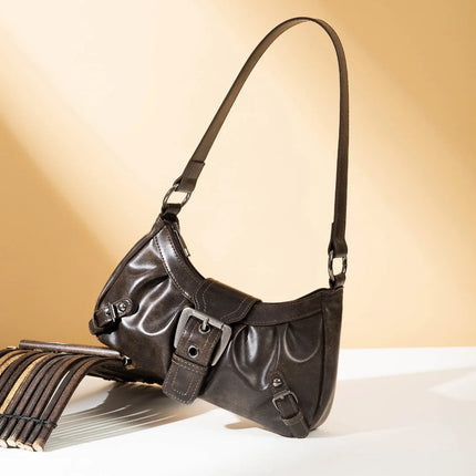 Nuova Borsa Sottospalla in Pelle da Donna, Borsa a Tracolla Trendy per Signore