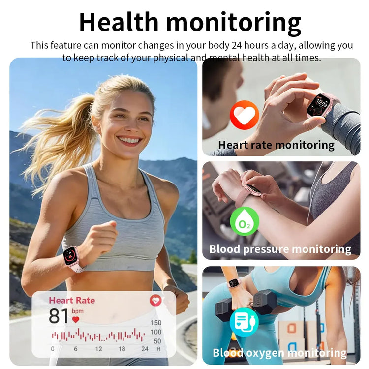2026New Smart Watch Fitness Clock Men 2.01" AMOLED Screen 1400mAh 130+ Days Battery Life Flashlight Call Waterproof Smartwatches